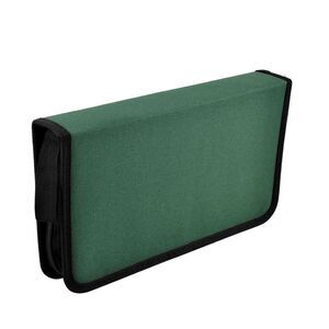 Home Zipper Closure Nylon Portable Disc CD DVD Organizer Holder Green